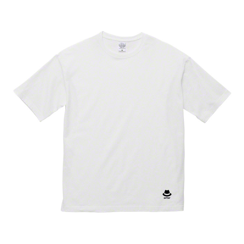 ハットワッペン&8ホール ビッグシルエットTシャツ / 白の写真